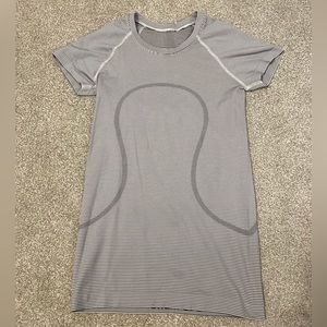 Striped Lululemon Swiftly Tech Short-Sleeve Shirt 2.0